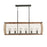 Capital Lighting Jacob 6 Light Island, Grey Wash and Iron Silk
