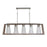 Capital Lighting Connor 5-Light Island, Black Wash Nickel/Clear