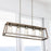 Capital Lighting Connor 5-Light Island, Black Wash Nickel/Clear