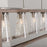 Capital Lighting Connor 5-Light Island, Black Wash Nickel/Clear