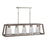 Capital Lighting Connor 5-Light Island, Black Wash Nickel/Clear