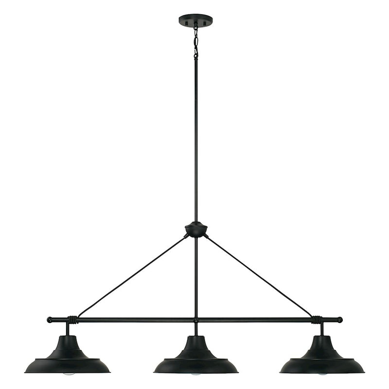 Capital Lighting Jones 3 Light Island in Matte Black