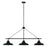 Capital Lighting Jones 3 Light Island in Matte Black
