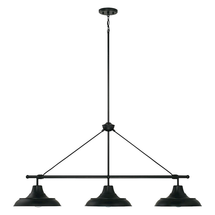 Capital Lighting Jones 3 Light Island in Matte Black