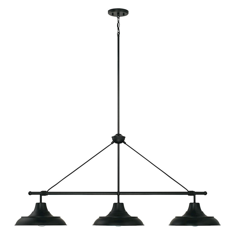 Capital Lighting Jones 3 Light Island in Matte Black