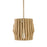 Capital Lighting Archer 6Lt Linear Chandelier, Blonde Wood/Brass