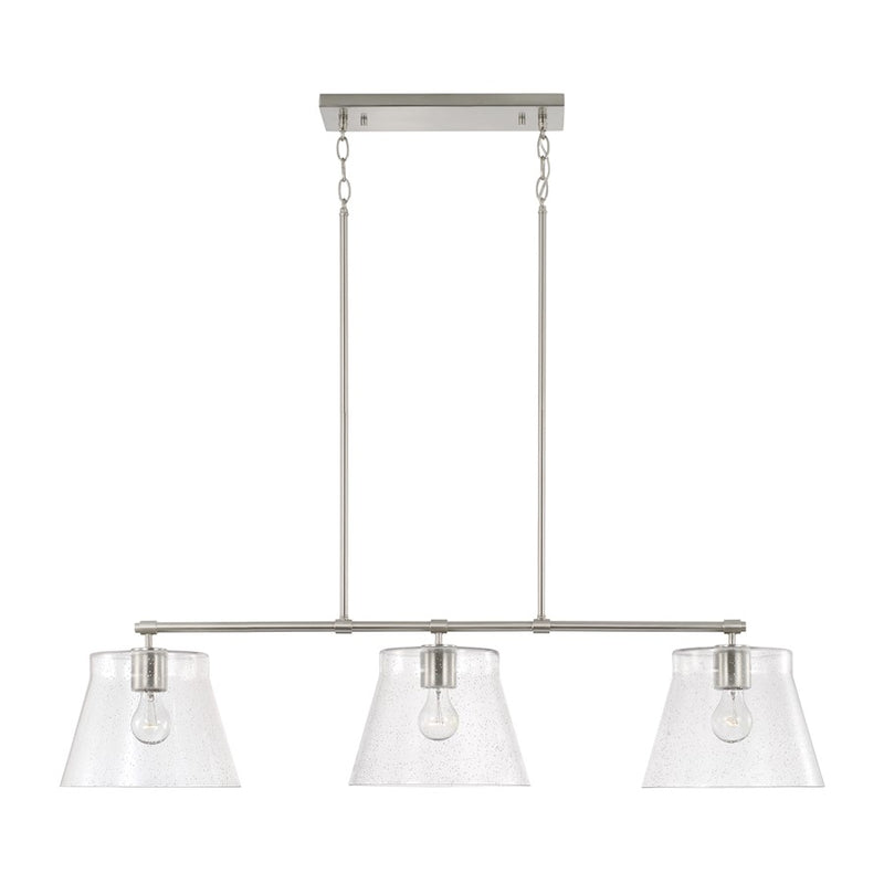 Capital Lighting Baker 3 Light Island, Clear Seeded
