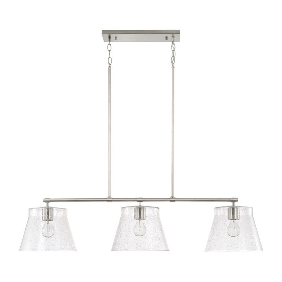 Capital Lighting Baker 3 Light Island, Clear Seeded