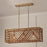 Capital Lighting Soleil 3 Light Island, Brass/Natural