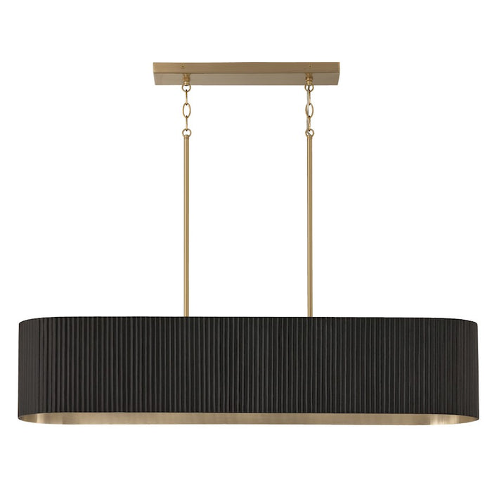Capital Lighting Donovan 5 Light Linear Chandelier, Black Stain/Brass - 850751KR
