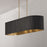 Capital Lighting Donovan 5 Light Linear Chandelier, Black Stain/Brass