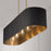 Capital Lighting Donovan 5 Light Linear Chandelier, Black Stain/Brass