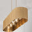 Capital Lighting Donovan 5 Light Linear Chandelier, White Wash/Brass