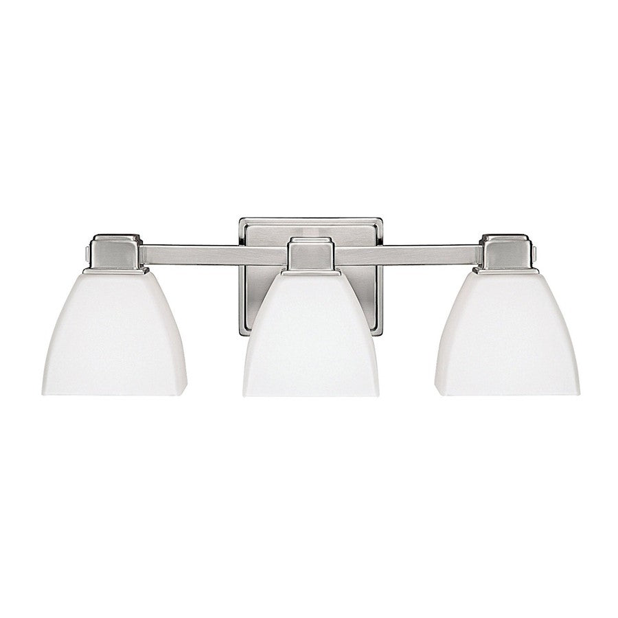 Capital Lighting Duncan 3 Light Bath Vanity, Nickel/Soft White