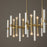 Capital Lighting Marlow 16 Light Linear Chandelier, Matte Brass