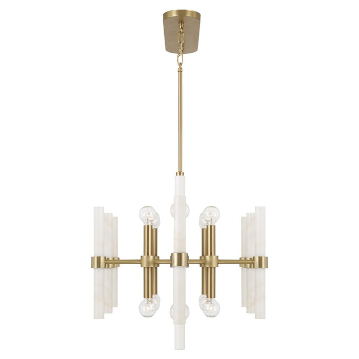 Capital Lighting Marlow 16 Light Linear Chandelier, Matte Brass