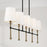 Capital Lighting Hollis 5Lt Linear Chandelier, Black/Gold/White