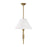 Capital Lighting Leland 2Lt Linear Chandelier, Brass/White Fabric