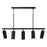 Capital Lighting Robbie 5 Light Linear Chandelier, Matte Black - 861751MB