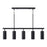 Capital Lighting Robbie 5 Light Linear Chandelier, Matte Black
