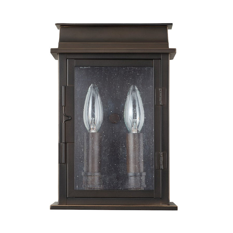 Capital Lighting BoLighton 2-Light Small Outdoor Wall Mount, Bronze/Antique