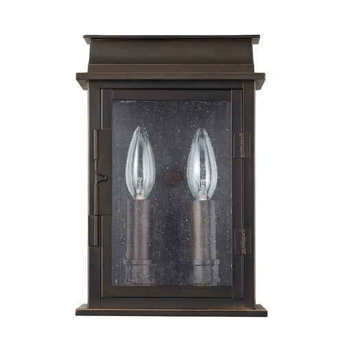 Capital Lighting BoLighton 2-Light Small Outdoor Wall Mount, Bronze/Antique
