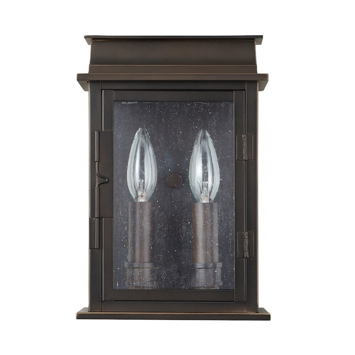 Capital Lighting BoLighton 2-Light Small Outdoor Wall Mount, Bronze/Antique