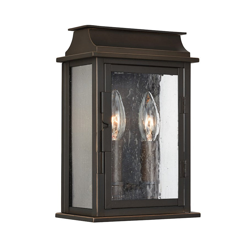 Capital Lighting BoLighton 2-Light Small Outdoor Wall Mount, Bronze/Antique