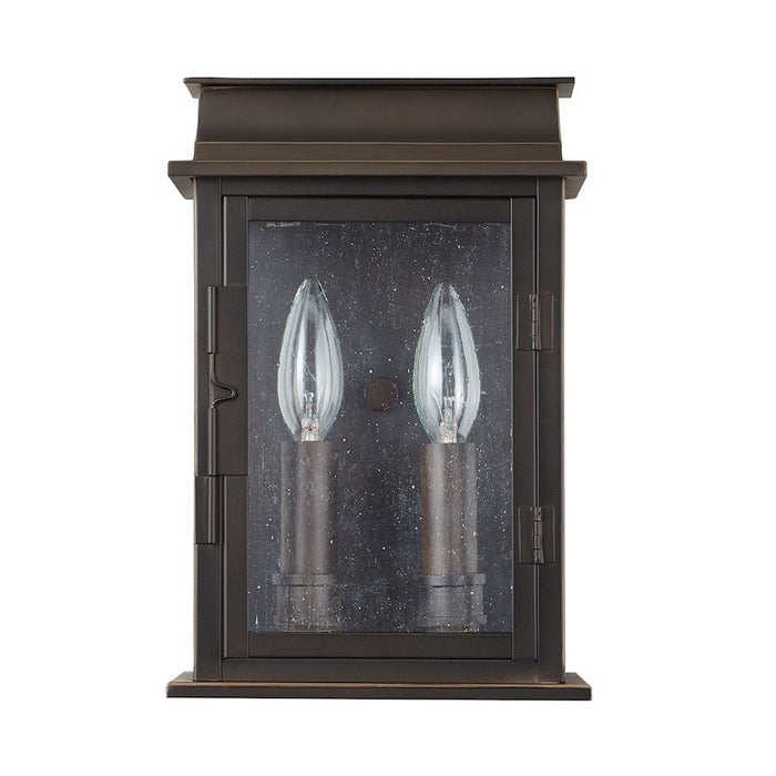 Capital Lighting BoLighton 2-Light Small Outdoor Wall Mount, Bronze/Antique