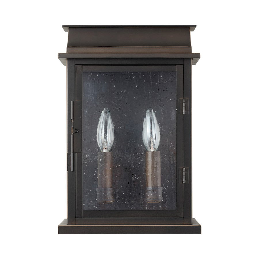 Capital Lighting BoLighton 2-Light Large Outdoor Wall Mount, Bronze/Antique