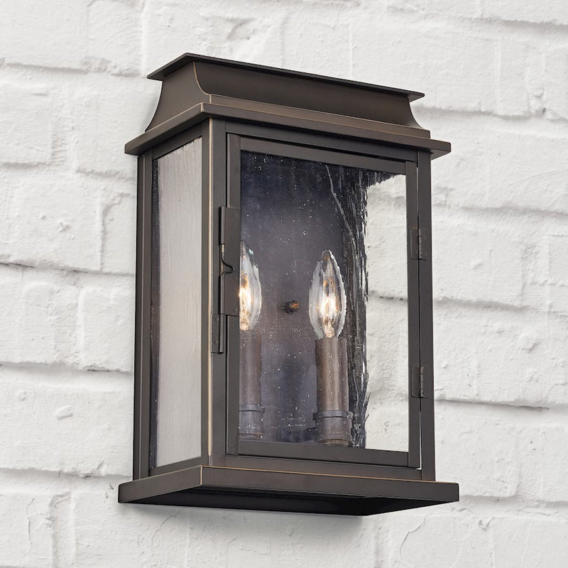 Capital Lighting BoLighton 2-Light Large Outdoor Wall Mount, Bronze/Antique