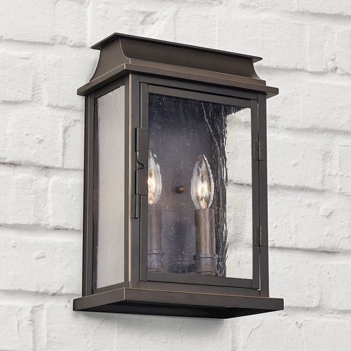 Capital Lighting BoLighton 2-Light Large Outdoor Wall Mount, Bronze/Antique