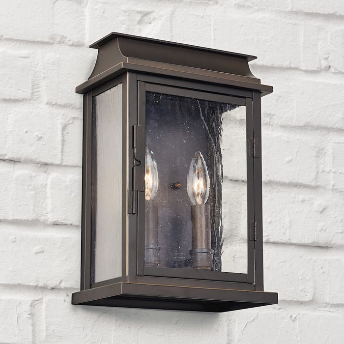 Capital Lighting BoLighton 2-Light Large Outdoor Wall Mount, Bronze/Antique