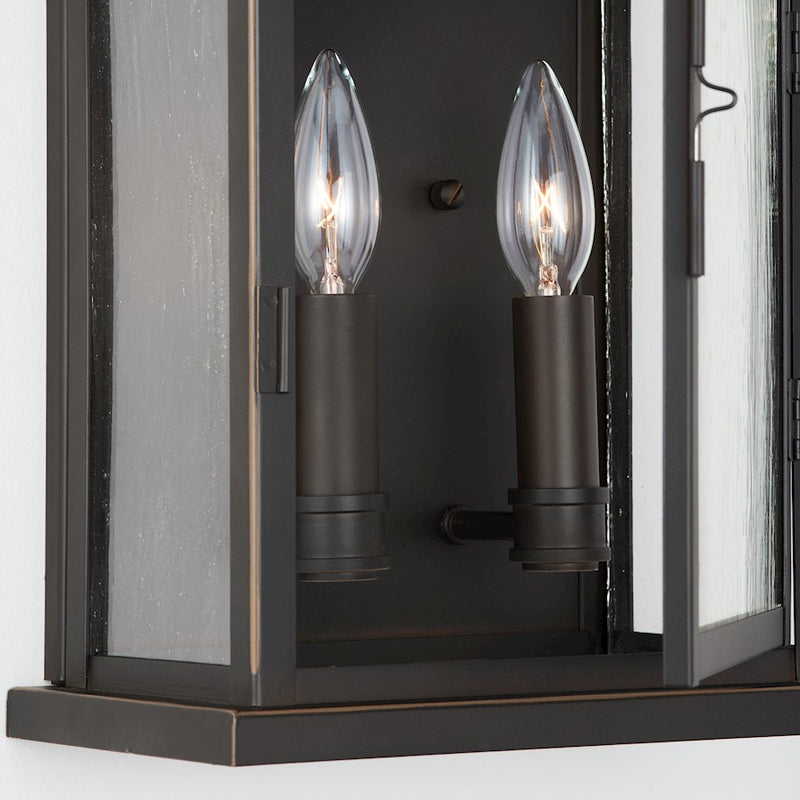 Capital Lighting BoLighton 2-Light Large Outdoor Wall Mount, Bronze/Antique