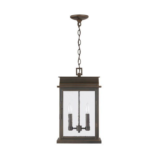 Capital Lighting BoLighton 2-Light Outdoor Hanging , Oiled Bronze/Antiqued