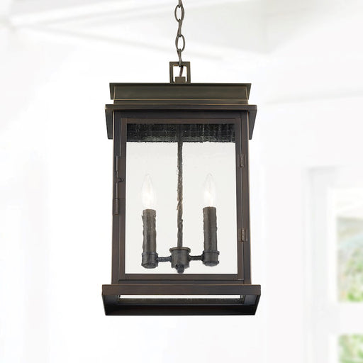 Capital Lighting BoLighton 2-Light Outdoor Hanging , Oiled Bronze/Antiqued