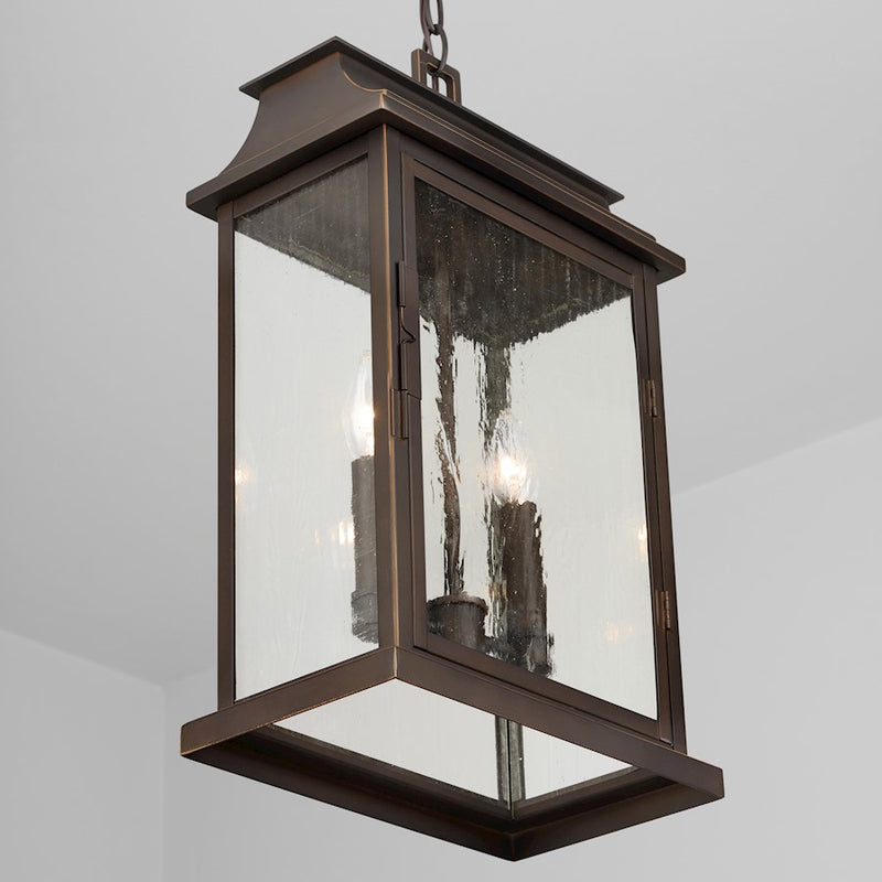Capital Lighting BoLighton 2-Light Outdoor Hanging , Oiled Bronze/Antiqued