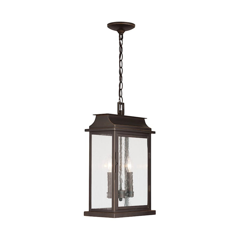 Capital Lighting BoLighton 2-Light Outdoor Hanging , Oiled Bronze/Antiqued