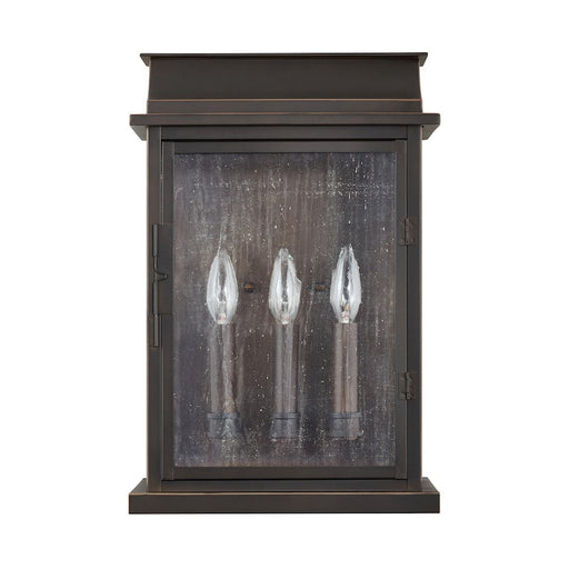 Capital Lighting BoLighton 3-Light Outdoor Wall Mount, Bronze/Antiqued