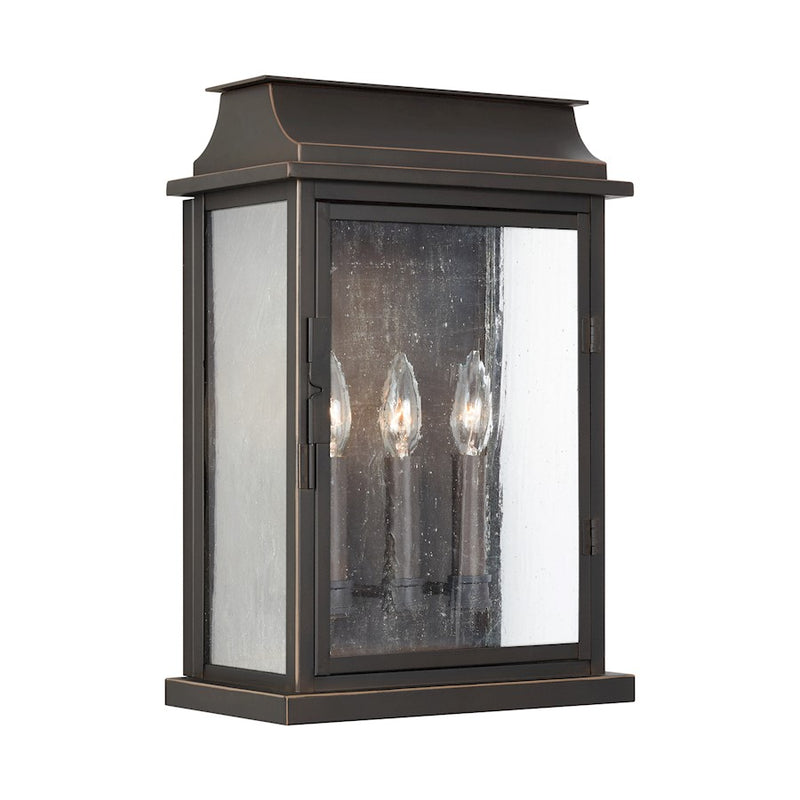 Capital Lighting BoLighton 3-Light Outdoor Wall Mount, Bronze/Antiqued