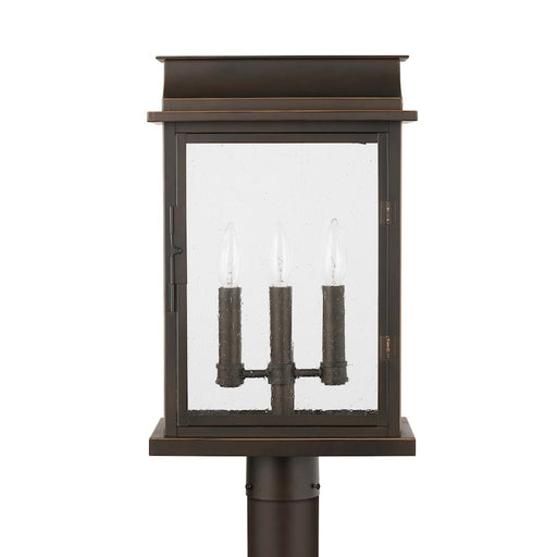 Capital Lighting BoLighton 3-Light Outdoor Post Mount, Bronze/Antiqued