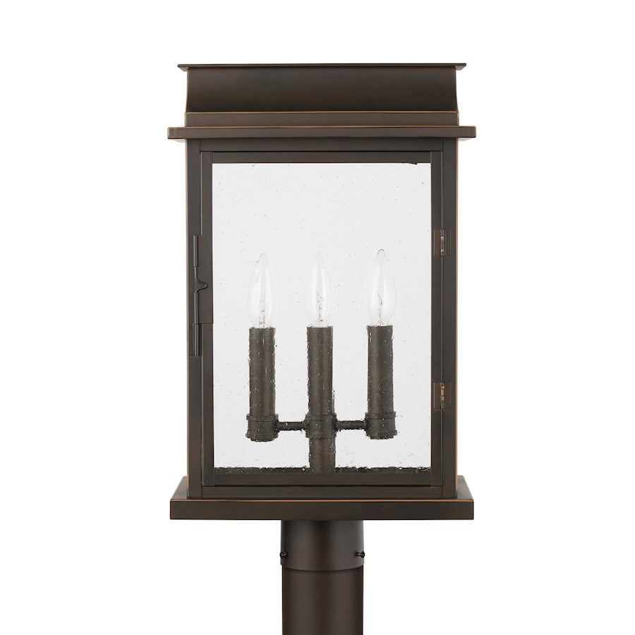 Capital Lighting BoLighton 3-Light Outdoor Post Mount, Bronze/Antiqued