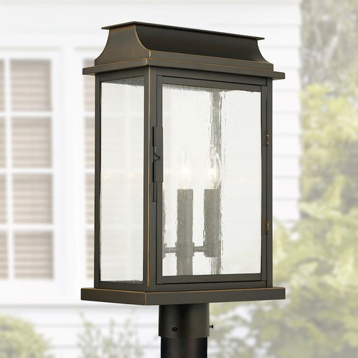 Capital Lighting BoLighton 3-Light Outdoor Post Mount, Bronze/Antiqued