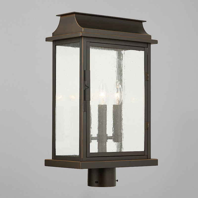 Capital Lighting BoLighton 3-Light Outdoor Post Mount, Bronze/Antiqued