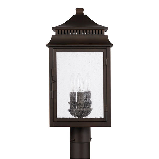Capital Lighting Sutter Creek 3-Light Outdoor Post Mount, Bronze/Antique