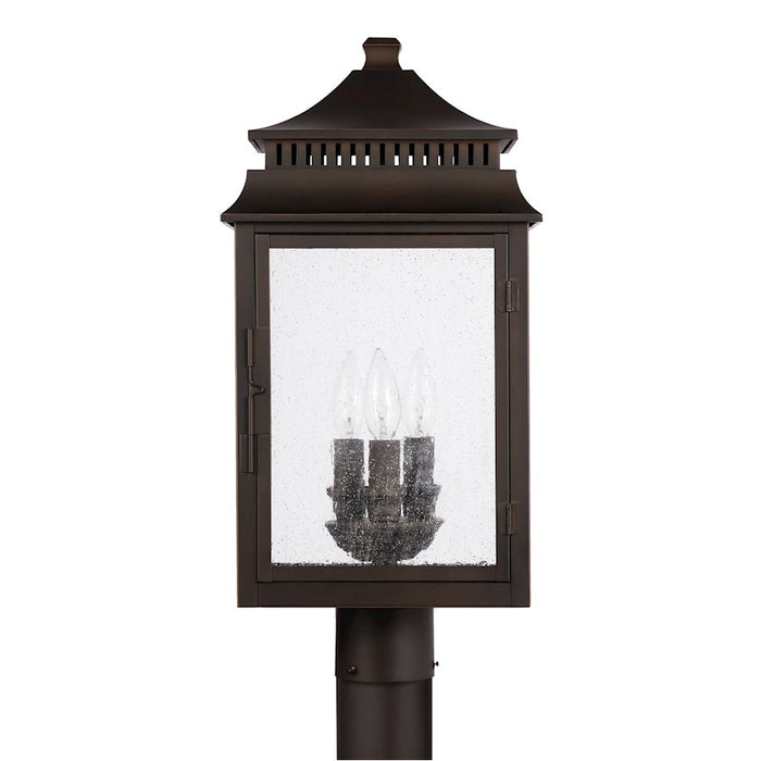 Capital Lighting Sutter Creek 3-Light Outdoor Post Mount, Bronze/Antique