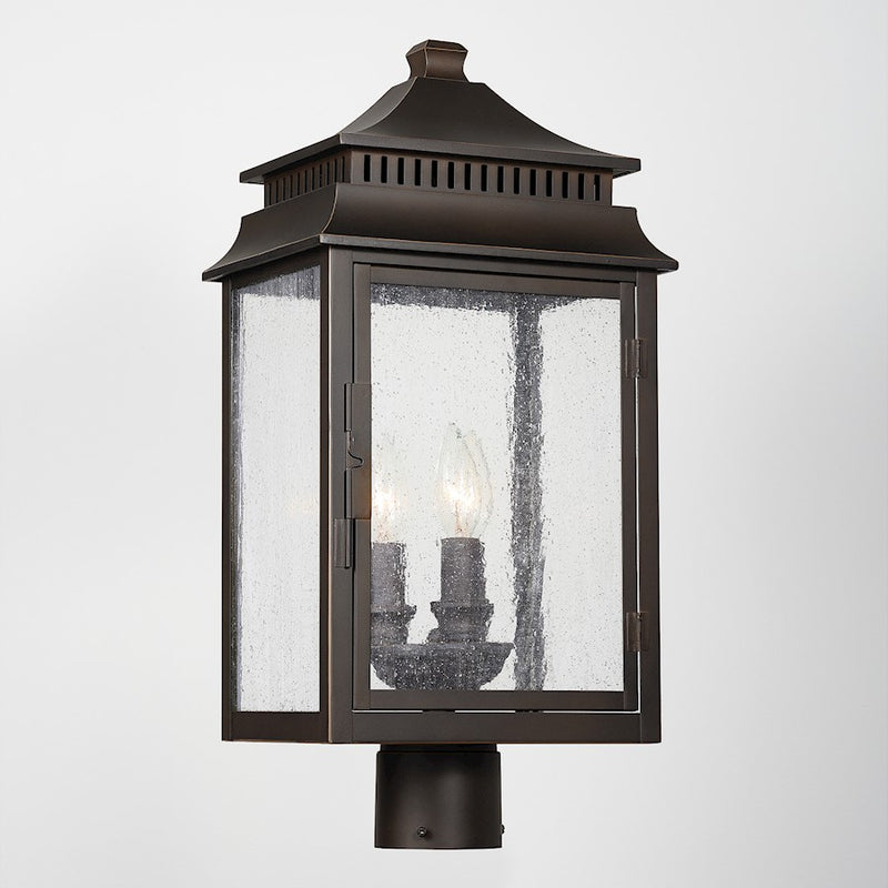 Capital Lighting Sutter Creek 3-Light Outdoor Post Mount, Bronze/Antique