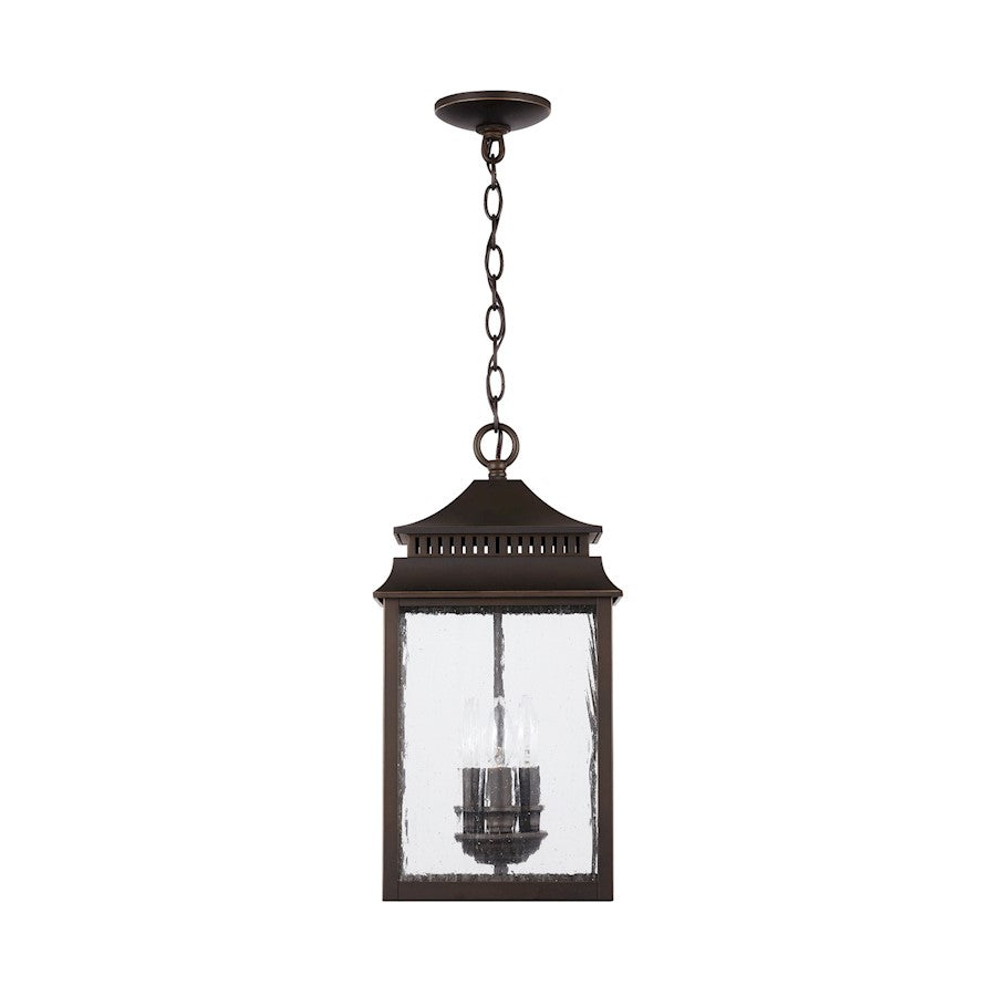 Capital Lighting Sutter Creek 3-Light Outdoor Hanging, Bronze/Antique