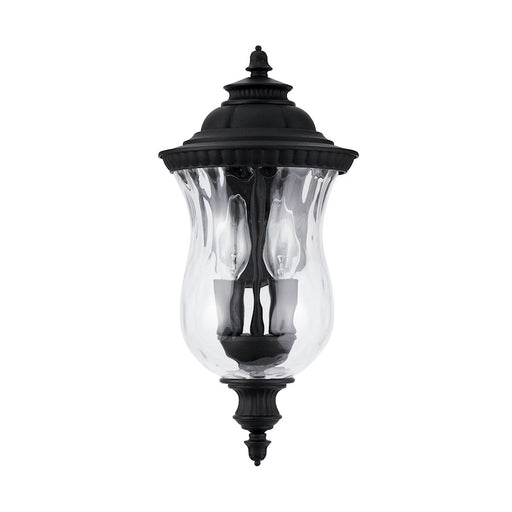 Capital Lighting Ashford 2-Light Small Outdoor Wall Mount, Black/Water