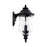 Capital Lighting Ashford 2-Light Small Outdoor Wall Mount, Black/Water